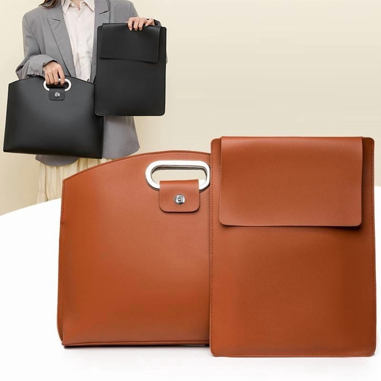 Stylish Women's Laptop Tote Bag Set, Large Capacity Waterproof Leather Handbag for Work, Travel, and Everyday Use, Versatile Briefcase and Tote for All Occasions