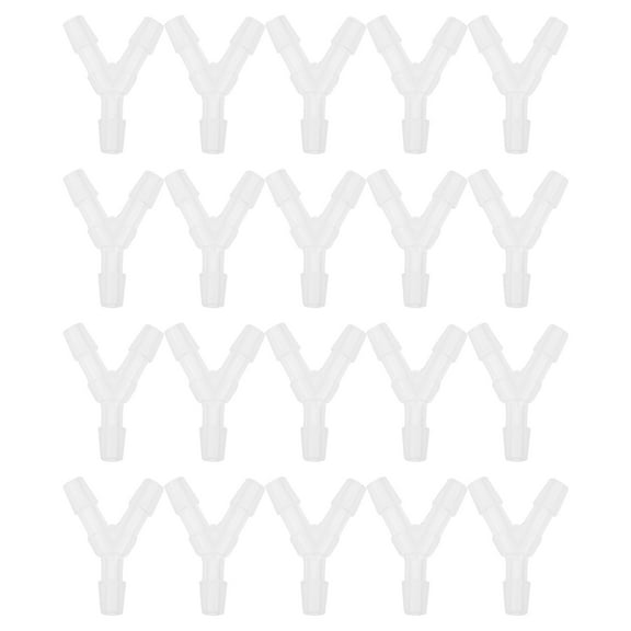 GOOHOCHY  20 Pcs Aquarium Airline Tubing Connector Y-Shaped Hose Fish Tank Aerator Transparent