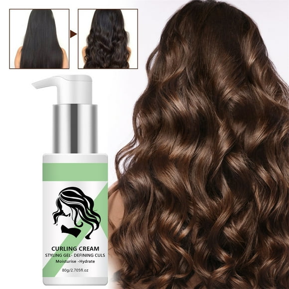 Curl Defining Cream, Curl Cream, Moisturizing, Smoothing for All Natural Textures, for Wavy & Curly Hair, 80g