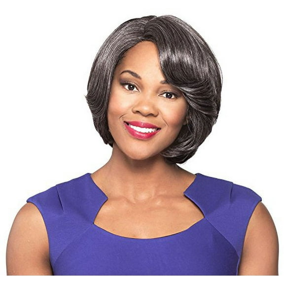 Foxy Silver (Cheryl) - Synthetic Lace Part Wig in OFF BLACK