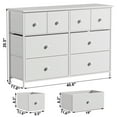 thumbnail image 5 of GUNAITO 8 Drawer Dresser for Bedroom Chest of Drawers Fabric Storage Bin,White, 5 of 10