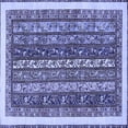 thumbnail image 1 of Ahgly Company Machine Washable Indoor Square Abstract Blue Modern Area Rugs, 5' Square, 1 of 4