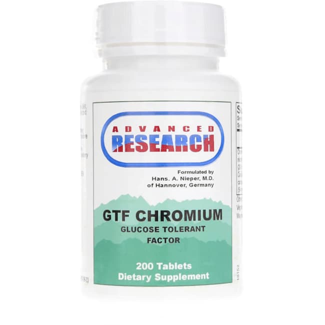 Advanced Research - GTF Chromium Glucose Tolerant Factor - 200 Tablets