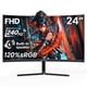 thumbnail image 1 of Monitor gaming curvo CRUA de 24" 240 Hz FHD 120% sRGB, 1 of 7
