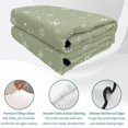 thumbnail image 4 of Quilts Queen Size Bedding Set, Christmas Snowflake Lightweight Quilted Comforter, Xmas Snowy Winter Farmhouse Sage Green Reversible Bedspread Coverlet with Pillow Covers for All Season, 90" x 96", 4 of 9