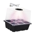 thumbnail image 4 of S SERENABLE Nursery Pot with Light Durability with Humidity Domes Seedling Starter Trays Black 6 Slots, 4 of 9