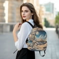 thumbnail image 6 of FORMRS Mini Backpack Purse for Women Travel Daypack Casual Shoulder Bag, Floating Whale, 6 of 7