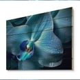 thumbnail image 2 of Designart "Blue Exotic Orchids Elegance Orchid Serenity" Floral Print on Natural Pine Wood, 2 of 5
