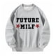 thumbnail image 3 of Sudadera de cuello redondo para mujer, ropa gris de manga larga, jersey de cuello redondo para chicas adolescentes, viajes, vacaciones masculinas y ,, 3 of 10