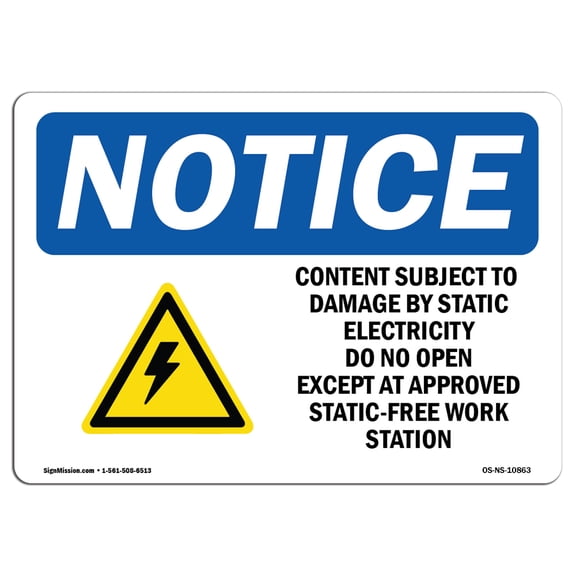 SignMission OS-NS-A-1218-L-10863 12 x 18 in. OSHA Notice Sign - Customer Owned Parallel Generation