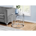 thumbnail image 3 of Home Square 23" Round Modern Glass Top Accent End Table in Chrome - Set of 2, 3 of 5