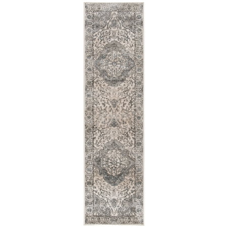 SAFAVIEH Martha Stewart Rancher Oregon Runner Rug, Ivory/Grey, 2'2" x 10'