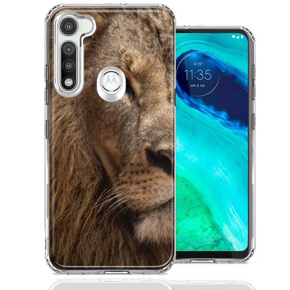 MUNDAZE For Motorola Moto G Fast Lion Face Nosed Design Double Layer Phone Case Cover