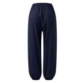 thumbnail image 6 of Hanerdun Women Casual Pants Female Fitness Bottoms with Elastic Waist Navy Blue M, 6 of 6