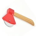 thumbnail image 2 of Coupe-pizza Axe, Outil de Coupe de Pizza Résistance à la Rouille Travail Économie 430 Acier Poignée Confortable en Bambou Conception Ergonomique pour la Maison Rouge, 2 of 8