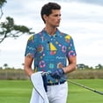 thumbnail image 3 of Rateoe Sailboat With Sailing Pattern Men's Short Sleeve Polo Shirts, Golf Polo Shirts Short Sleeve Performance Moisture Wicking Dry-4X-Large, 3 of 6