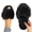 Black, variant on Fnooota Womens Slide Slippers, Non Slip Comfort Indoor Open Toe Fuzzy Slippers Bedroom Shoes Hot Pink Size 6.5-7