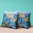 thumbnail image 3 of Hawaii Floral Oil Duo Indoor/Outdoor Pillow with Removable Cover in White Green26x26, 3 of 5
