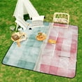 thumbnail image 6 of Bohemian Color Picnic Blanket Waterproof Outdoor Beach Blanket Hand-held Pad Suitable for Travel, Camping, Beach, Family Gatherings, 6 of 7