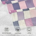 thumbnail image 5 of Yayeee 2 Pack Hand Towels for Bathroom 100% Cotton 16" x 28" Soft Absorbent Kitchen Towel, Pink and Purple Plaid Pattern, 5 of 7
