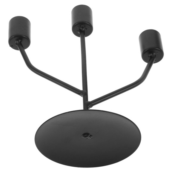 Nicehomfit Vintage Style Black Metal Candelabra Candle Stand for Wedding and Dining Decor