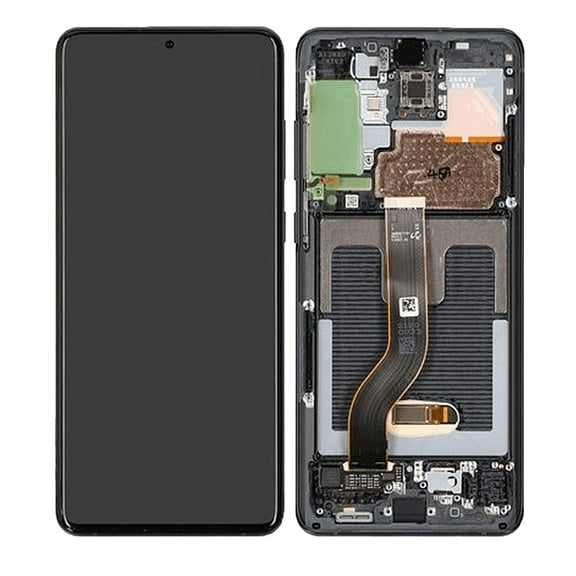 Replacement OLED Display Touch Screen Digitizer Assembly With Frame For Samsung Galaxy S20  Plus 5G - Cosmic Black