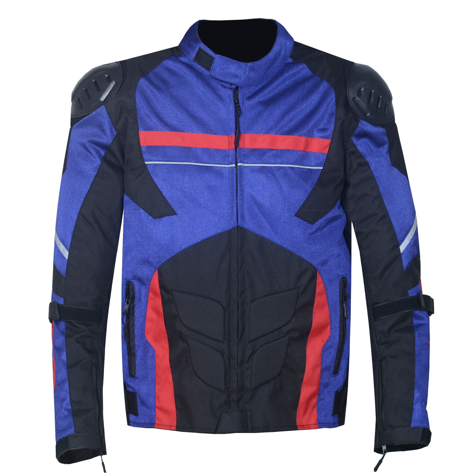 AirTrek Men Mesh Motorcycle Touring Waterproof Rain Armor Biker Jacket Blue XXL