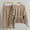 Khaki, variant on Knitted Outfits for Women Pullover Elegant Crewneck Peplum Sweater and Midi Skirt Comfort Fall Winter 2 Piece Sets