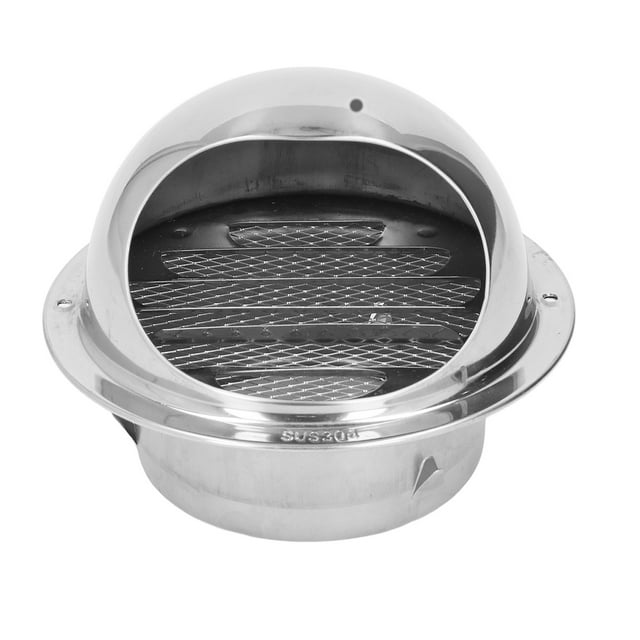Couvercle de Ventilation pour Grille Ronde, Imperméable Facile à Installer Coupe-Vent en Acier Inoxydable avec Maille Fine pour Évents de Sécheuse pour Capots Extracteurs 150mm/5.9 Po