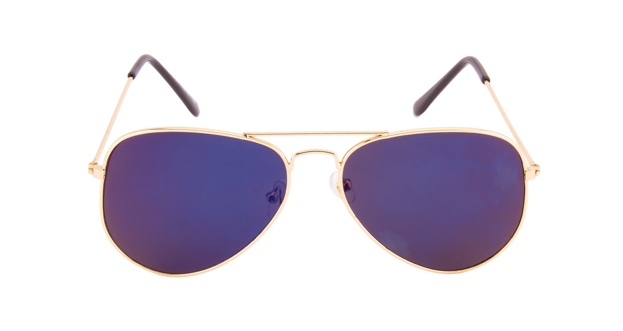 Ochila Aviator Sunglasses Unisex Golden Metal Frame Mirror Lens