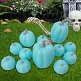 thumbnail image 4 of 12 Piezas Calabazas De Espuma Strade Fareast Limited Falsas Para Centro De Mesa Azul, 4 of 7