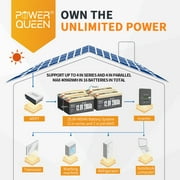 Power Queen LiFePO4 12 Volt 200Ah Plus Lithium Battery with 14.6V 20A charger for RV, Off-Grid Solar,Marine