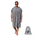 thumbnail image 1 of Towel Catalonia Surf Poncho con capucha y secado rápido, color gris, 1 of 8
