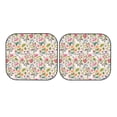 thumbnail image 5 of Lsque Bunny Floral 2 PCS Windshield Sun Shade | CarFoldable Window Covers | Car Accessories Reflect UV for Universal Cars SUV Truck | Large, 5 of 7