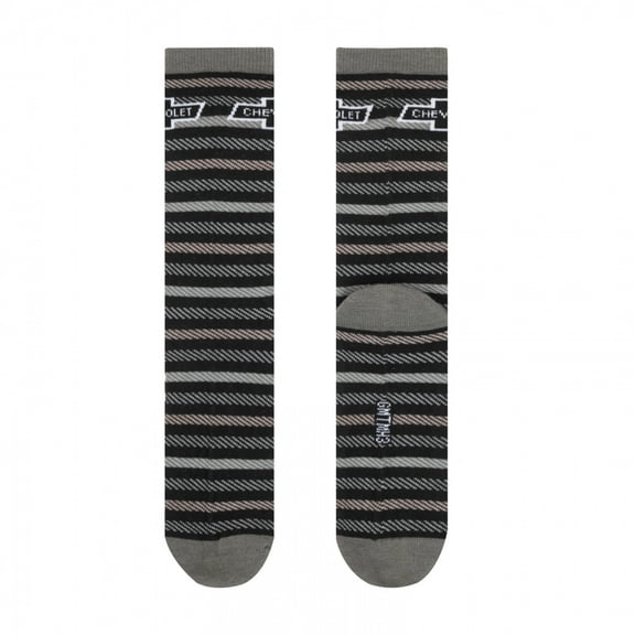Chevrolet Logo Striped Crew Socks