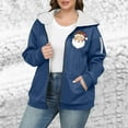 thumbnail image 5 of Roncen Women's Fashion Winter Hooded Coat - Plus Size Heavyweight Plush Lined Jacket with Drop Shoulder Design - Long Sleeve Solid Color Zip-Up Outerwear with Printed Insulation, 5 of 5