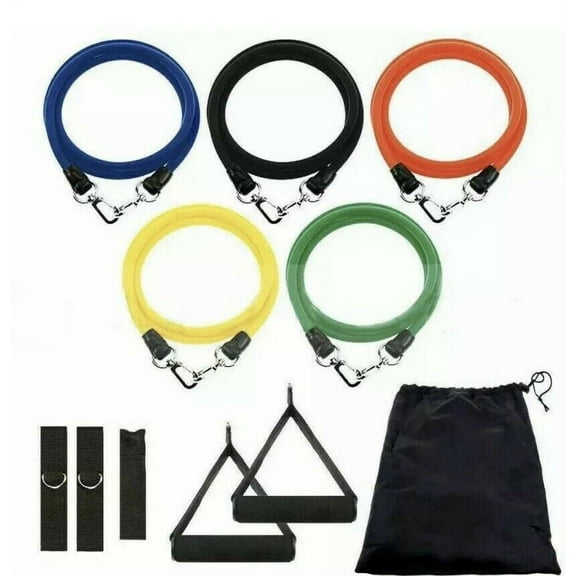 11 PCS Resistance Band Set for Strength Training Fitness Home Gym Yoga Exercise