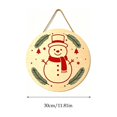 thumbnail image 3 of Qjidjing Christmas Tree Ornaments, Xmas Hanging Decor, Round Creative Wooden Styling, for Furniture Accent, Christmas Tree, Indoor Home Display, 3 of 7