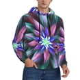 thumbnail image 2 of Uemuo Colored Abstract Pattern Men's Hoodie - Casual Pullover Hoodie with Kangaroo Pocket, Stylish Hooded Sweatshirt for Everyday Wear-3X-Large, 2 of 7