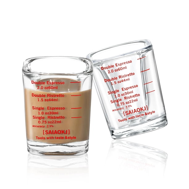 Set de Vasos Medidores SAIAOKJ 2x60 ml Rojo