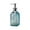 Blue, variant on Horizontal Stripe Glass Soap Dispenser Bottle with Pump Top - Refillable Hand Soap Shampoo Shower Gel Dispenser for Bathroom(Blue)