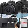 thumbnail image 1 of Canon EOS R50 Mirrorless Camera with RF-S 18-45mm + 18-150mm Lens + 128GB Memory Card + Case + ZeeTech Accessory Bundle, 1 of 8