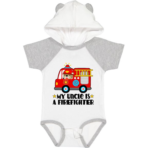 Inktastic Fireman Uncle is a Firefighter Boys or Girls Baby Bodysuit