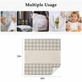 thumbnail image 5 of Retro Grey Cloth Napkins, Farmhouse Buffalo Plaid Vintage Beige Washable and Reusable Dinner Napkins Set of 2, Table Napkin for Kitchen Party Birthday Wedding Hotel Housewarming 20"x20", 5 of 9