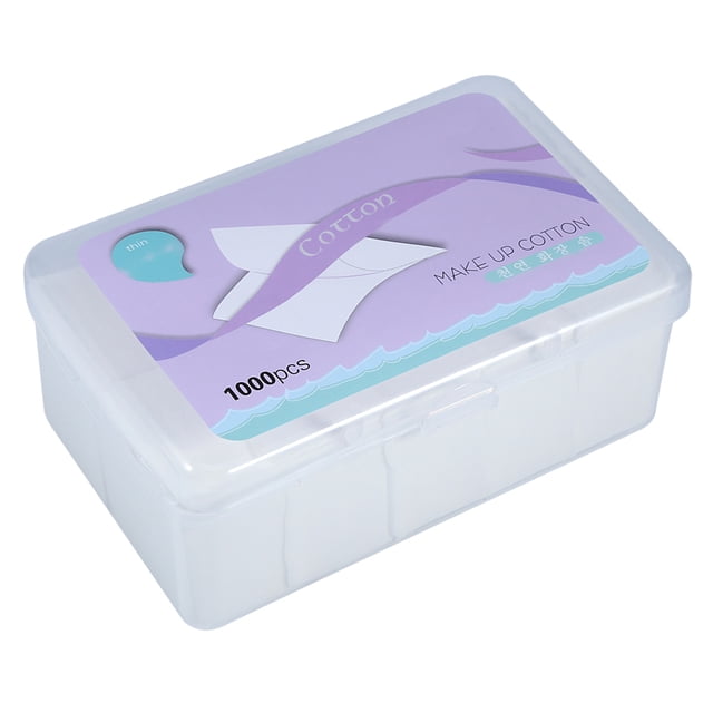 Makeup 1000PCS Cotton Cosmetic Cleaning Pads Facial Nail Polish Remover Makeup Wipe & Box