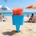 thumbnail image 1 of Portavasos de playa | Soporte para bebidas con estaca de arena para uso exterior | Soporte portátil para bebidas para acampar, picnics y piscinas, 1 of 6