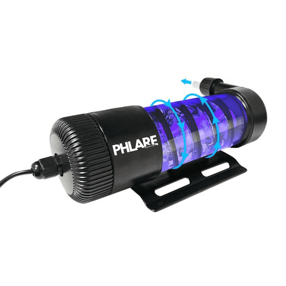PHLARE Aquatics UV Aquarium Filter - External U-V Light for Fresh & Saltwater Tanks and Ponds - 9 Watts