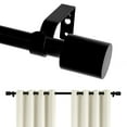 thumbnail image 5 of ZOPZO Adjustable Curtain Rods with Modern Black End Caps, Black, 30-48 Inch, Duty Metal Window Rods Includes Wall‑Mount Hardware, 5 of 9