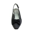 thumbnail image 3 of FLORAL Megan Women Extra Wide Width Glitter Bow Slingback BLACK 10, 3 of 6
