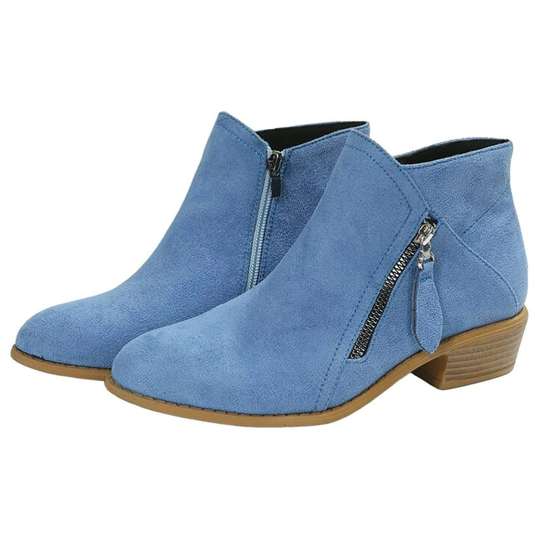 Caqnni Women's Chelsea Boots Fashion Lug Sole Heel Slip on Elastic